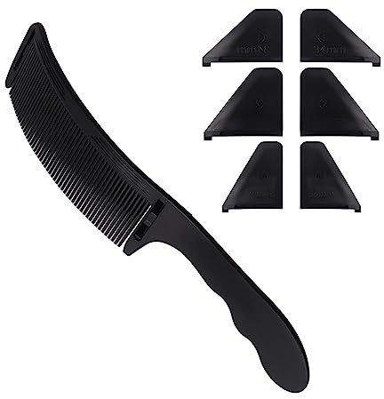 Pettine curvo per taglio di capelli ad arco pettine da barbiere con parte superiore piatta spazzola per taglio di capelli strumenti per parrucchieri Set di pettini da barbiere