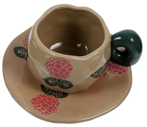 LABRIMP 1 Satz Keramiktassen Mit Untertasse Kaffeetasse Teetasse Wassertasse Praktisch Und Elegante