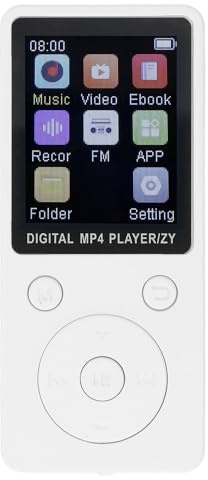 64 GB MP3-spelare/MP4-spelare, Musikspelare med Bluetooth 5.0,1.8-tums Färgskärm Bärbar Videomusikspelare, Röstinspelning, E-böcker Stöder Utökat Upp Till 128 GB (ingår ej)