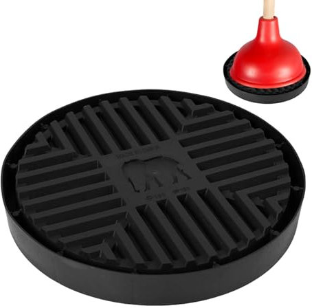Support de Piston, 18cm Plateau à Piston Rond Plunger Tray Tapis de Séchage à l'Air pour Ventouse Attrape Les Gouttes Rangement pour Ventouse Panier pour Accessoires de Salle de Bain