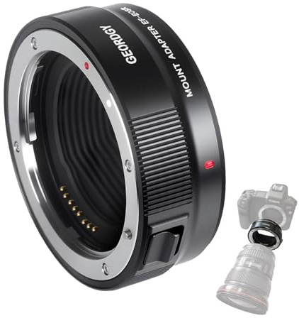 Lens Adapter EF-EOS R for Canon EF/EF-S Lenses to Canon EOS R, RP, R5, R6, R7, R8, R10, R50, R100 Cameras Fast Autofocus