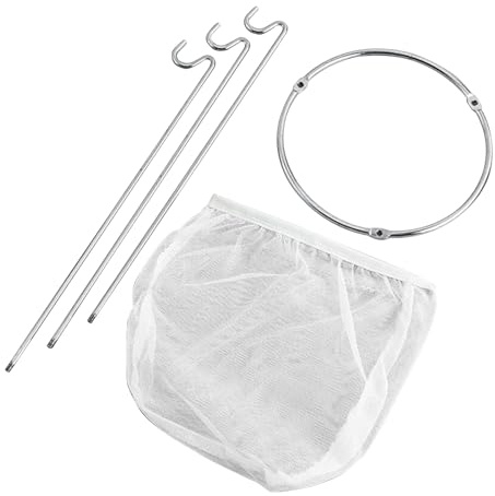 Zahoken Stainless Steel Jelly Strainer Stand, Jam Straining Set with Bag, Reusable Cheese Cloths, Jelly Strainer Sieve Stand Kit for Straining Yogurt, Homemade Vinegar, Juice, Broth