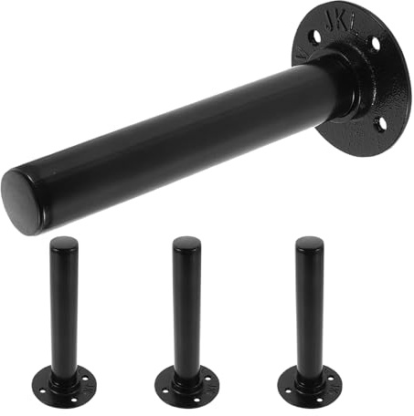 LIOOBO Soporte de Pesas para Barra de Pared de Hierro Resistente, Estante Organizador para 4 Discos de Entrenamiento, Almacenamiento Compacto para Gimnasio en Casa y Rack de Musculación