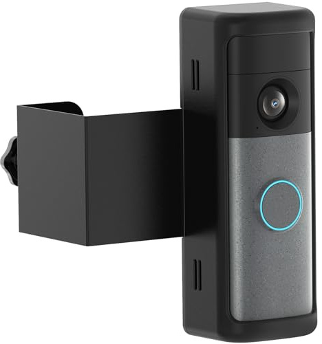 Anti-Theft Ring/Blink Doorbell Mount for 2026 Newest Battery Doorbell/Plus/Pro (2nd Gen), No-Drill Camera Doorbell Kits, Non-Blocking Motion Sensor, Accessories for Apartment & Rental, Black
