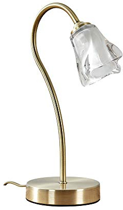 MiniSun | Modern Antique Brass and Glass Swan Neck Touch Table Lamp | Outdoor Lighting, Home & Garden, Table Lamps, Green Lighting, Home Décor & Improvement Essential