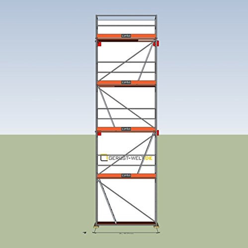Fassadengerüst Paket 23,10 m² Rux Framescaff Feldlänge 2,57 m ca 8 m Standhöhe
