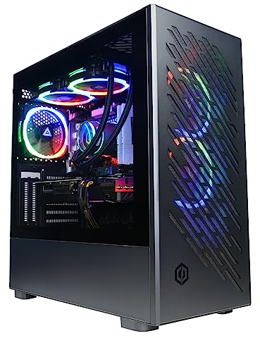 CYBERPOWERPC Luxe Gaming PC - Intel Core i7-12700KF, Nvidia RTX 4070 12GB, 32GB RAM, 1TB NVMe SSD, 650W PSU, Wasserkühlung, Windows 11, Ark RGB