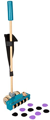 small foot Schiebespielzeug Staubsauger aus Holz, Lauflernhilfe und Rollenspielzeug für Kinder ab 18 Monaten, 11735, Mehrfarbig/Meereswellen (Ocean Tides)