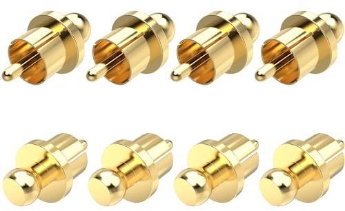 Monosaudio Cinch-Geräuschstoppkappen, Staub- Und Korrosionsschutz, RCA Staubschutz Abdeckung Abschlusskappe Bezug Für HiFi Entsprechende Geräte-Equipment (8Pcs)