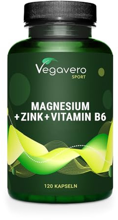 ZM+ Kapseln Vegavero | Zink, Magnesium, Vitamin B6 | Vegan | Premium: Mit Aquamin marinem Magnesium, Zink Aspartat + Citrat | Hohe Bioverfügbarkeit | 120 Stück | Ohne Zusätze