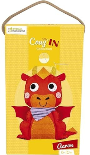 MY MANDARINE KC139C - Kit Créatif Couture Enfant - Doudou à coudre Little Couz'IN - À partir de 6 ans - AARON, Unitaire