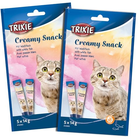 Trixie Snack cremoso de atun y Pescado Blanco 6 Ud. 5 × 14 g