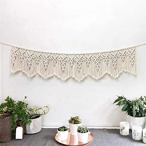 Sarah Duke Makramee Wandbehang Wandteppich Boho Gewebte Banner Wandteppich Tapisserie Vorhang Makramee Deko Wanddekoration für Hochzeit