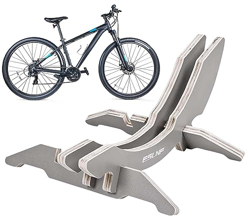PW TOOLS Soporte para Montaje en Suelo - Portabicicletas Madera Ajustable Independiente para estacionamiento Bicicletas Individuales | Estante Organizador Bicicletas