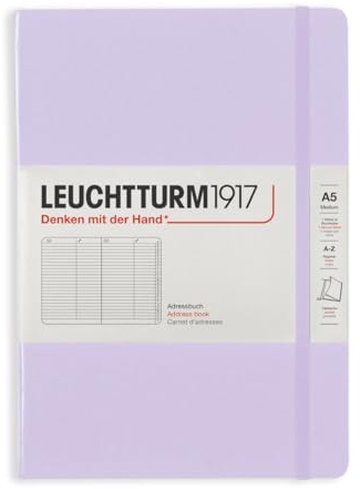 LEUCHTTURM1917 370359 Adressbuch Medium (A5), Hardcover, Lilac
