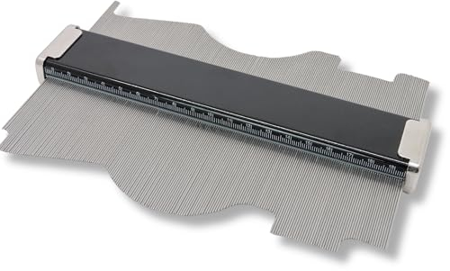 FAMEX 12580 Calibre de contorno japonés B 300 mm, Shinwa 44600, fabricado en Japón, calibrador de fotocopiadora