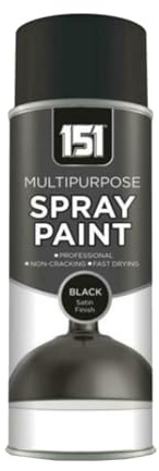 SDMAX black Satin Spray Paint For Wood, Plastic And Metal, Non-Cracking, Fast Drying, Durable Construction, Portable And Lightweight, Satin Finish, Multipurpose Use, 400ml (1PCS)