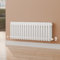 S'AFIELINA Column Radiator 300x830mm Horizontal Tranditional Cast Iron Style Designer Radiator Triple 3 Column Flat Panel Central Heating Bathroom Radiator, White