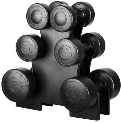 Straame Dumbbell Set with carry Rack - Hand Weights for Men & Women - 1kg, 2kg, 3kg Tree Set for Home Workout, Strength Training & Fitness – Durable, Easy to Use