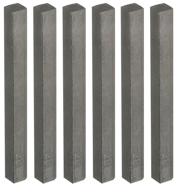 PATIKIL Barras de Carbón Comprimido, Paquete de 6, Grado 2B, Suministros de Arte para Dibujo, Boceto, Sombreado y Pintura, Negras