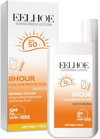 Sunscreen SPF 50+, Esencia Acuosa Crema Solar SPF50+, Protector Solar Coreano, Impermeable, No Grasa, Fuerte Protección UV, Crema Solar Facial para Todo Tipo de Piel
