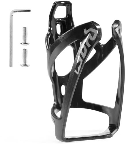 Elalove Flaschenhalter Fahrrad,Leichter Fahrradflaschenhalter aus PC mit Halterung für 0,5-1,1 l Flaschen,Inklusive Montagezubehör Schwarz