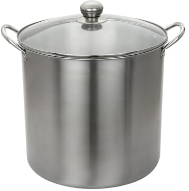 TNLOJI 21.5-Quart Stainless Steel Canning Pot - Dual Use Water Bath & Steam Canner with Included Rack, Large Preserving Stock Pot for Jams, Pickles & Home Canning
