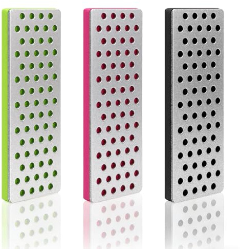 WPPQWP Diamant-Schleifstein-Set 3 Teile (240#/500#/1000#) – Kompakt Tragbar für Skikanten, Messer & Holzwerkzeuge – Hochwertige Diamantbeschichtung (70g)