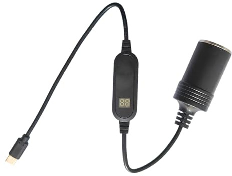 Convertitori da USB C maschio a presa accendisigari femmina da 12W per gadget e dispositivi per veicoli, adattatori per accendisigari per auto