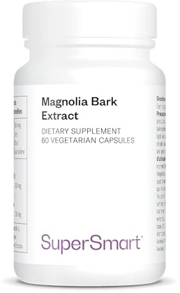 Magnolia Bark Extract - Aide à Calmer le Stress Sans Assoupissement - Extrait de Magnolia Officinalis standardisé à 90% d’Honokiol et de Magnolio - Vegan - Supersmart