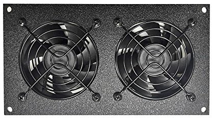 Coolerguys Programmable Thermal Controlled Cooling Kits for Cabinets, AV, and Components (Plastic, Dual 80mm)