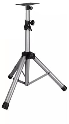 Pieds d'Enceintes Support de Haut-Parleur entièrement en métal, trépied Professionnel épais for Son de Chariot, Sac de Carte de scène au Sol, trépied Portable Support D'enceinte(Silver)
