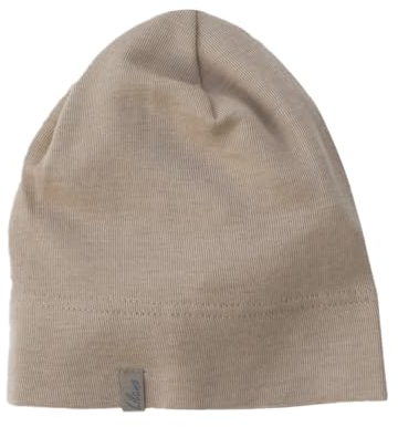 Lilano, Kinder/Baby Beanie Mütze, 70% Wolle (kbT), 30% Seide, 210 g/m² (Sand, 86-92