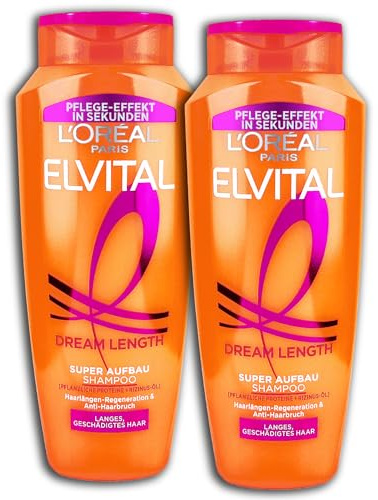 2 er Pack L’Oréal Paris Elvital Dream Length Super Aufbau Shampoo 2 x 300 ml