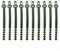 YJDOORPLAY Lot de 10 attaches de jardin pour support de plantes, sangles réglables en caoutchouc souple, 24 cm de longueur, pour arbustes, rosiers, arbres