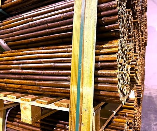 Mugar - Valla de Ocultación de Bambú Natural Oscuro 2x2,5 m | Extra Grueso | Alta Privacidad | Fácil de Instalar | Ecológica y Resistente para Jardín y Terraza