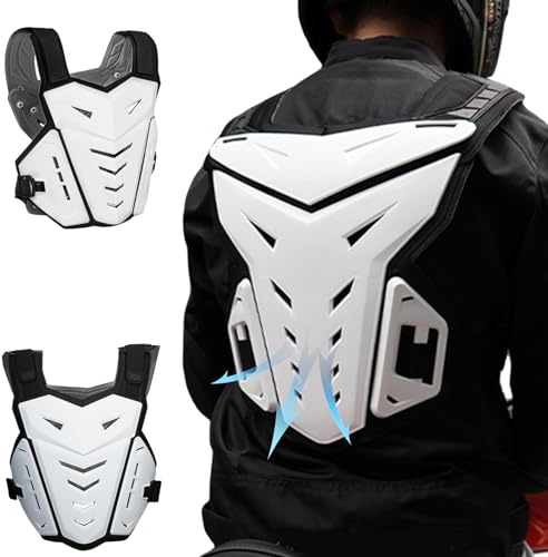 Skyddsväst för motorcykel för män andningsbar skyddande bröstutrustning för motocross, dirtbike, utomhuscykling, ridning säkerhetsutrustning med flerriktat skydd