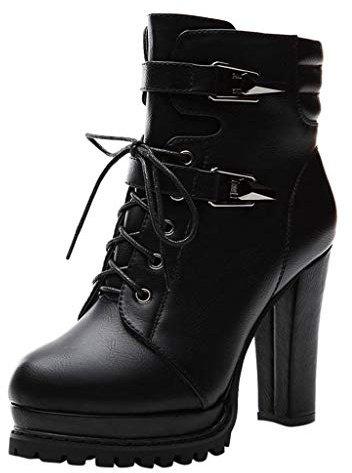 Meaunzyl Damen Stiefel Wedge Stiefel Damen Gefüttert Mit Warmer Sohle Knielang Elegant Vintage Arbeitsstiefel Freizeit Schnee Winter Warm Retro Stil, Schwarz , 38 EU