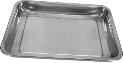 Luxshiny Stainless Steel Parrot Bathtub Shower Basin Metal Bird Bath Tub for Pigeons and Parrots Indoor Cage Accessory for Deep Cleaning and Healthy Bathing