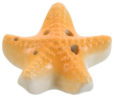 JOINPAYA Ocarina De Viento De Cerámica Instrumentos Musicales Para Ocarina Para Flauta Musical Alto Musical Flauta Antigua Linda Naranja
