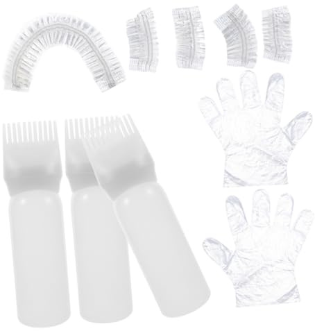PartyKindom Portable Hair Dye Kit Complete Hair Coloring Gloves Ear Covers Root Comb for Home and Salon