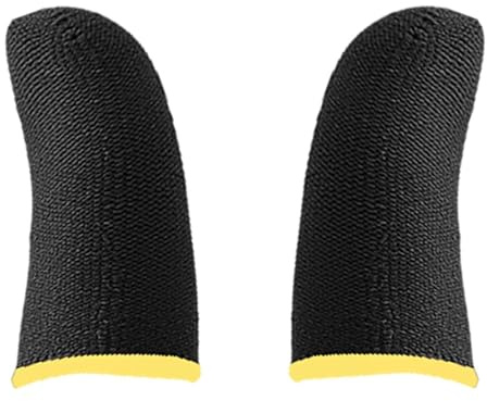 Finger Sleeve - Svettsäker Halkfri kolfiber tummuff | Mobilt Finger Cover för mobiltelefon Tablet | Högkänslig pekskärmsfingerfodral för smidigt spelande