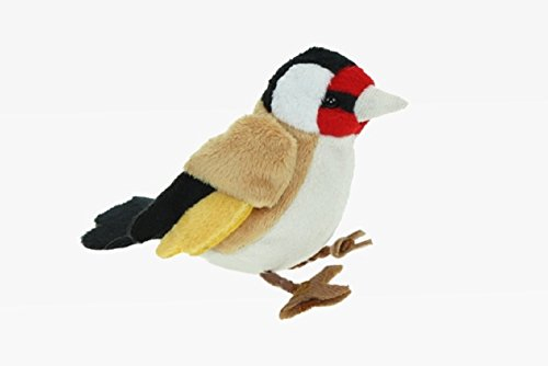 Unbekannt Stofftier Stieglitz 12 cm, Kuscheltier Plüschtier Vogel Vögel Gartenvogel