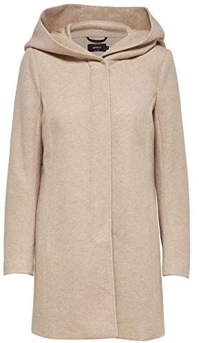 ONLY Damen Mantel Jacke onlSEDONA LIGHT COAT Parka Übergang Herbst (XL, beige (Etherea))