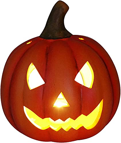 khevga Decorazione di Halloween Zucca Decorazione Autunno Lanterna Decorativa Zucca LED Illuminato (Con LED)