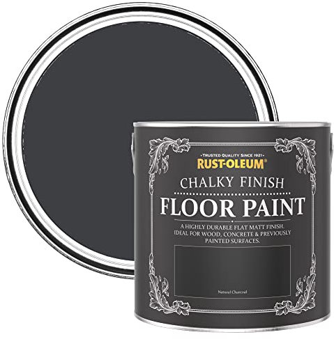 Rust-Oleum Black Scratch Proof Floor Paint in Matt Finish - Natural Charcoal (BLACK) 2.5L
