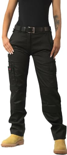 BKS Ladies Cargo Knee Pad Work Trousers (Black - 10)