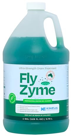 Fly-Zyme, Highly Concentrated Enzyme Drain Cleaner for Pipes, Drain Gel for Fruit Flies, Organic Waste Degrader & Odor Neutralizer, 1 Gallon
