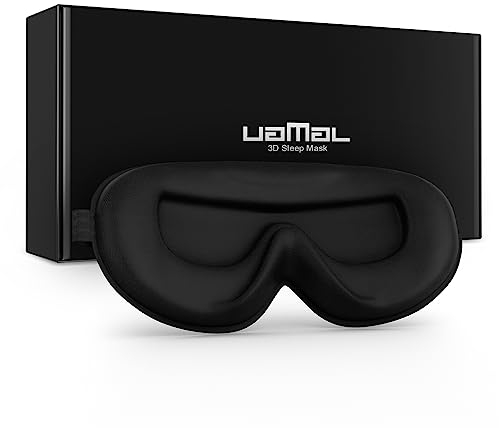 100% Blackout Eye Mask for Women & Men - Sleep Mask - Zero Eye Pressure Eye Mask for Sleeping - Eyelash & Eye Movement Friendly Sleeping Mask with Adjustable Strap - Premium Sleep Mask for Travel