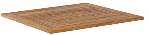 OUTLIV. Tischplatte 80x80 cm in Teak Natur, rustikales Design für Ihren Außenbereich